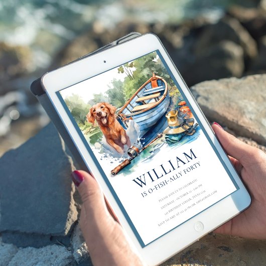 Elke leeftijd Volwassen Gevist Verjaardagsfeestje Kaart