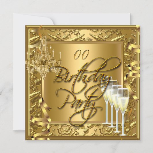 Elke leeftijd waarop goud wordt gevierd op gouden  kaart (Voorkant)