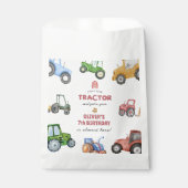 Elke leeftijd Waterverf tractor verjaardag Bedankzakje (Voorkant)