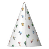 Elke leeftijd Waterverf tractor verjaardag Feesthoedjes (Achterkant)