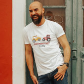 Elke leeftijd Waterverf tractor verjaardag vader T-shirt