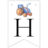 Elke leeftijd Waterverf tractor verjaardag Vlaggetjes (Tweede vlag)