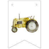 Elke leeftijd Waterverf tractor verjaardag Vlaggetjes (Eerste vlag)