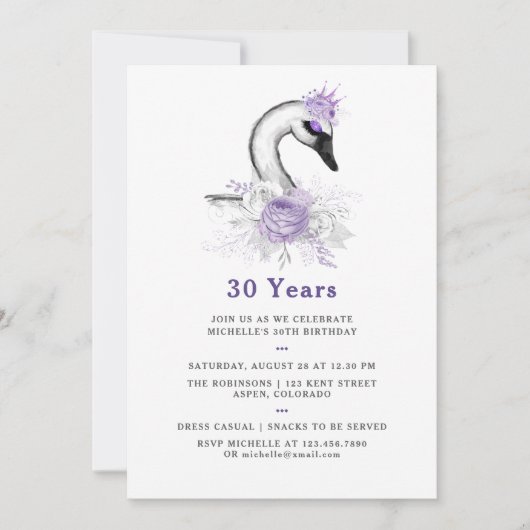 Elke Leeftijd Waterverf Zwangbloem Birthday Party Kaart (Voorkant)