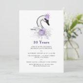 Elke Leeftijd Waterverf Zwangbloem Birthday Party Kaart (Staand voorkant)