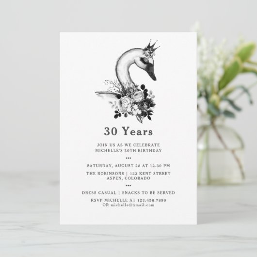 Elke Leeftijd Waterverf Zwangbloem Birthday Party Kaart (Staand voorkant)