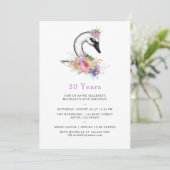 Elke Leeftijd Waterverf Zwangbloem Birthday Party Kaart (Staand voorkant)