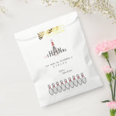 Elke leeftijd wit modern eenvoudig bowling verjaar bedankzakje (Gezegeld)