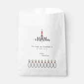 Elke leeftijd wit modern eenvoudig bowling verjaar bedankzakje (Voorkant)