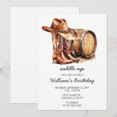 Elke leeftijd zadelt rustieke Westerne verjaardags Kaart (Voorkant / Achterkant)