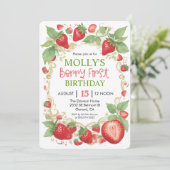 ELKE LEEFTIJD - Zeer bessenaardbei - Birthday Kaart (Staand voorkant)