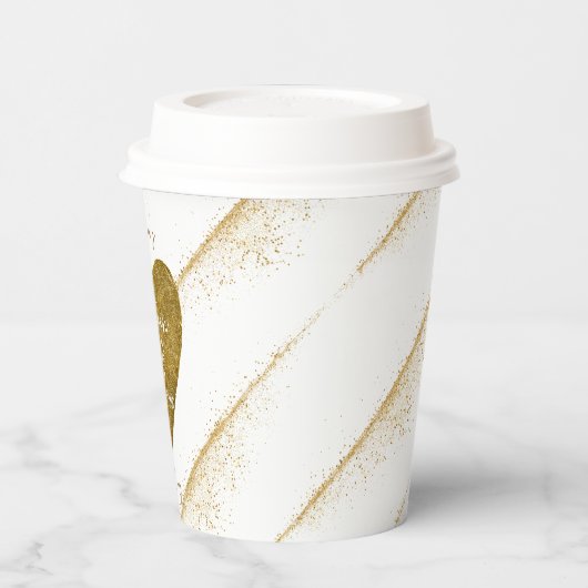 Elke leeftijd Zestien 50 & Fabulous Gold Glitter H Papieren Bekers (Links)