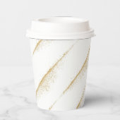 Elke leeftijd Zestien 50 & Fabulous Gold Glitter H Papieren Bekers (Achterkant)