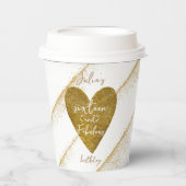 Elke leeftijd Zestien 50 & Fabulous Gold Glitter H Papieren Bekers (Voorkant)