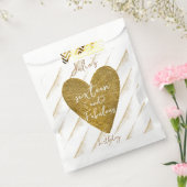 Elke leeftijd Zestien & Fabulous Gold Glitter Hear Bedankzakje (Gezegeld)