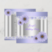 Elke leeftijd  Zilver Lila Ventilatorpartij Kaart (Voorkant / Achterkant)