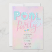 Elke leeftijd zwembad feest verjaardag kaart (Voorkant)