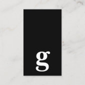 Elke letter, Simple Deluxe zwart-wit Visitekaartje (Achterkant)