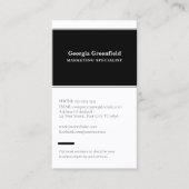 Elke letter, Simple Deluxe zwart-wit Visitekaartje (Voorkant)