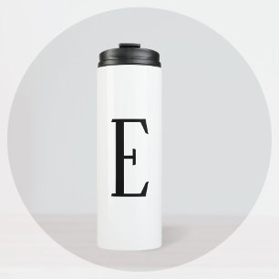 Elke letter Zwart & Wit of doe-het-zelf kleuren Thermosbeker