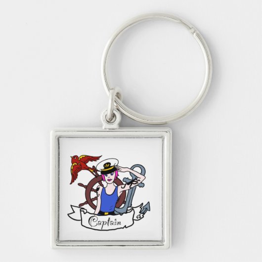 Elke LGBTQ-punk zeeman pakt briefkaart op Sleutelhanger (Voorkant)