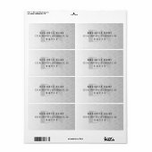 Elke Logo betegeld | Teruggaveadres grijs verloop Etiket (Full Sheet)