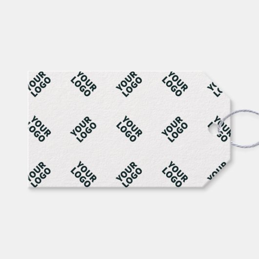 Elke logo of geüpload afbeelding | Verspreid patro Cadeaulabel (Voorkant (Horizontaal))