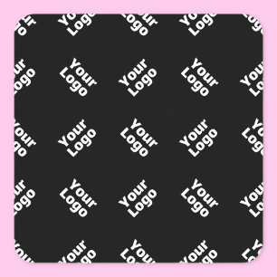Elke logo of geüpload afbeelding Verspreid patro Vierkante Sticker