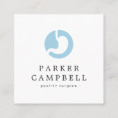 Elke logo van de kleurenmaag modern minimalistisch vierkante visitekaartje (Voorkant)