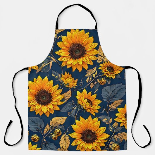 Elke maaltijd voelt als een meesterwerk: Zonnebloe Schort (Voorkant)