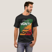 Elke maand is een zwarte maand - zwarte geschieden t-shirt (Voorkant volledig)
