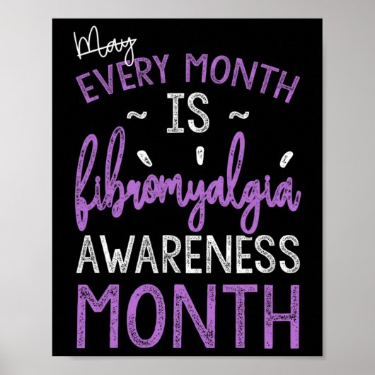 Elke maand is fibromyalgie bewustzijnsmaand poster (Voorkant)
