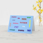 Elke manier waarop je het een Vaderdag-kaart zegt Kaart (Gele Bloem)