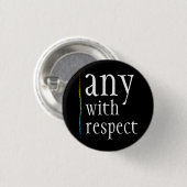 elke met een respectknop ronde button 3,2 cm (Voorkant /achterkant)