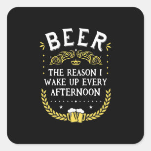 Elke middag om 12.00 uur wordt er bier vierkante sticker