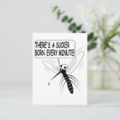 Elke minuut wordt er een Sucker geboren. Briefkaart (Staand voorkant)