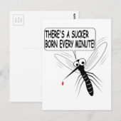 Elke minuut wordt er een Sucker geboren. Briefkaart (Voorkant / Achterkant)