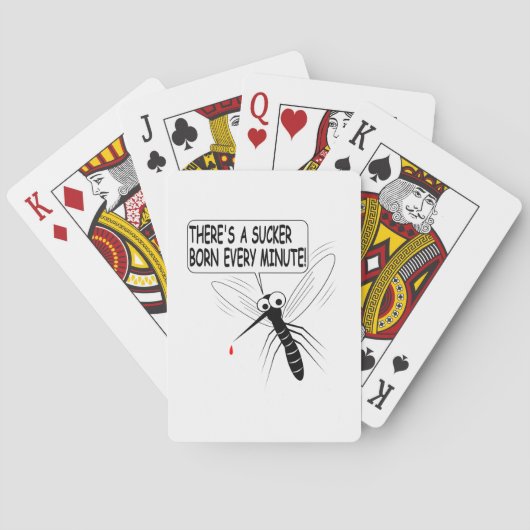 Elke minuut wordt er een Sucker geboren. Speelkaarten (Achterkant)
