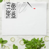 Elke minuut wordt er een Sucker geboren. Theedoek (Gevouwen)