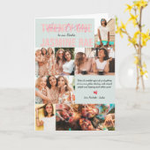 Elke moderne verjaardag | 7 Fotocollage Kaart (Gele Bloem)