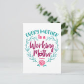 Elke moeder is een werkende moeder briefkaart (Staand voorkant)