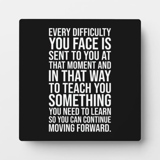 Elke moeilijkheid leert je, Gym, Hustle, Succes Fotoplaat (Voorkant)