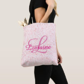 Elke Monogram Roze Speckle & Swirl Tas (Dichtbij)