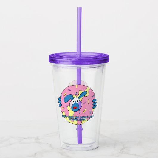 Elke mooie Donut Tbone Tumbler Cup Acryl Drinkbeker (Voorkant)