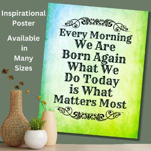 Elke morgen worden we weer geboren, drijven Inspir Poster