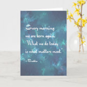 Elke 'Morning mindfulness' Boeddha citeert Kaart (Gele Bloem)