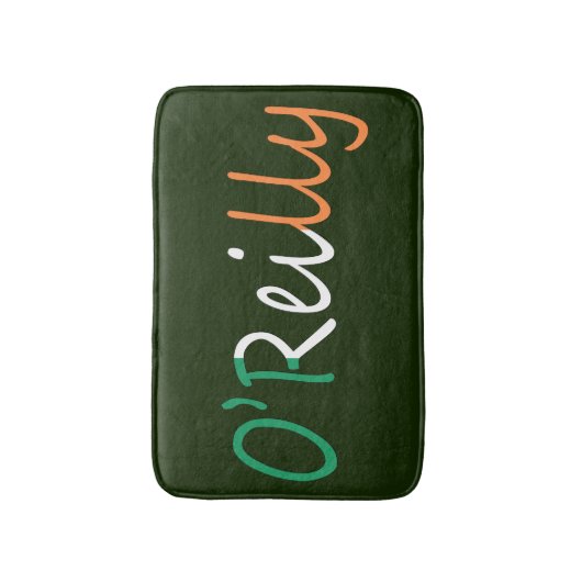 Elke naam bedekt op Irish Flag bmcnt Badmat (Voorkant Verticaal)