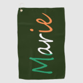 Elke naam bedekt op Irish Flag gtcnt Golfhanddoek (Voorkant)
