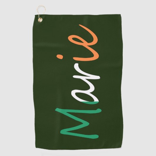 Elke naam bedekt op Irish Flag gtcnt Golfhanddoek (Voorkant)