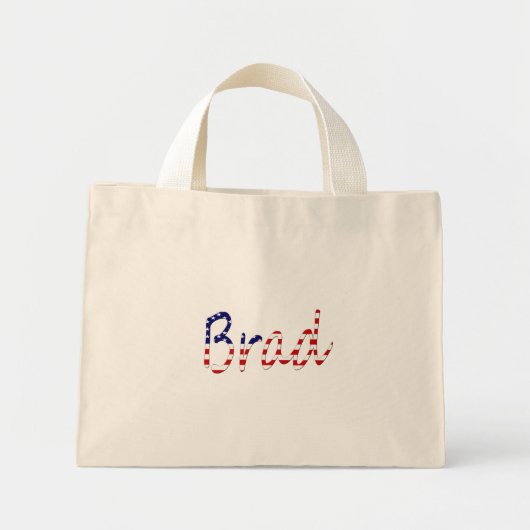 Elke naam bedekt op USA Flag tcnt Mini Tote Bag (Voorkant)